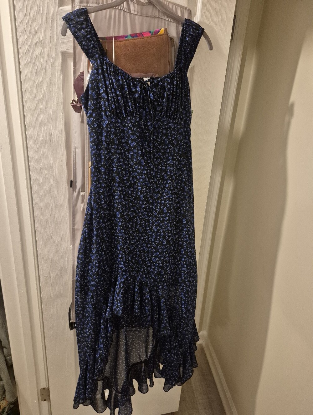 B.P. | Blue Floral Ruffled High-Low
